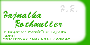 hajnalka rothmuller business card